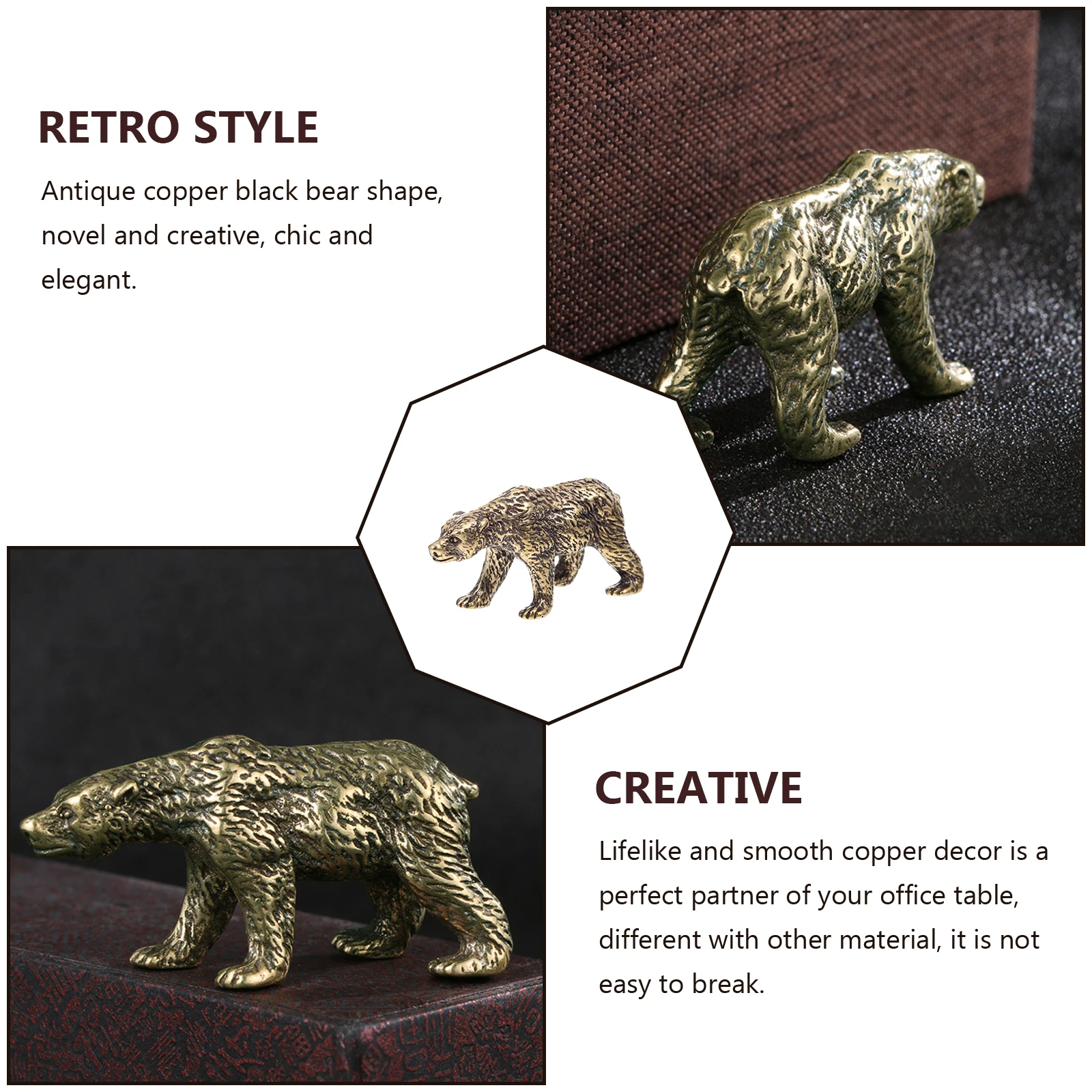 Copper Dog Bear Figurine Decorative Statue for Home Office Living Room Tea Room Kitchen Bar Supplies Black Bear Shape Lifelike
Copper Dog Bear Figurine Decorative Statue for Home Office Living Room Tea Room Kitchen Bar Supplies Black Bear Shape Lifelike