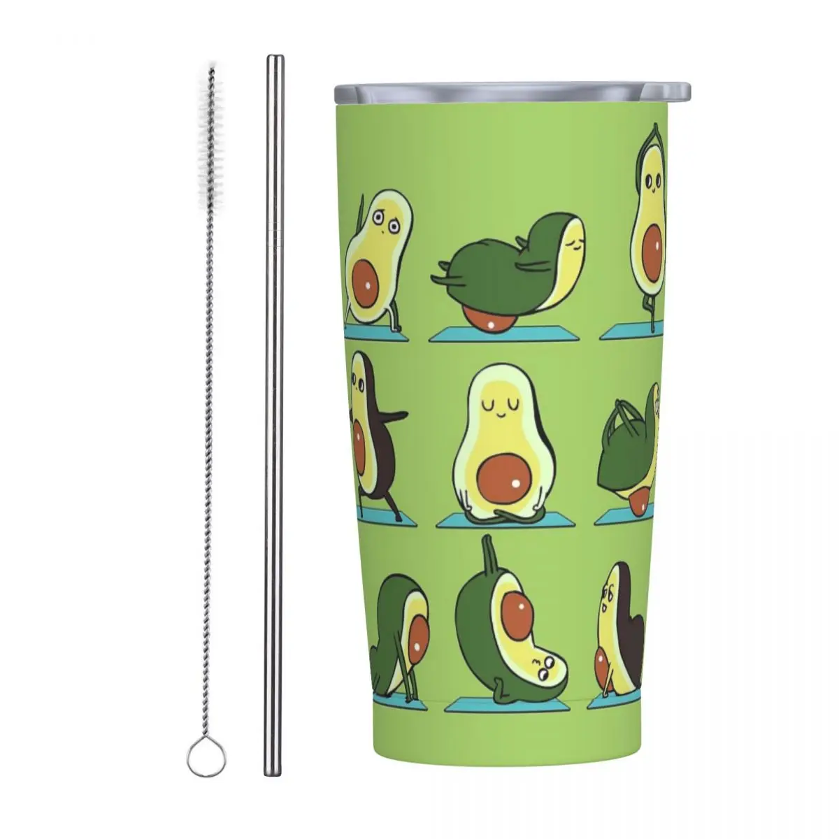 Avocado Yoga Stainless Steel Tumbler Vacuum Insulated Mugs Thermal Cold Cups Straw With Lid 20oz
Avocado Yoga Stainless Steel Tumbler Vacuum Insulated Mugs Thermal Cold Cups Straw With Lid 20oz
