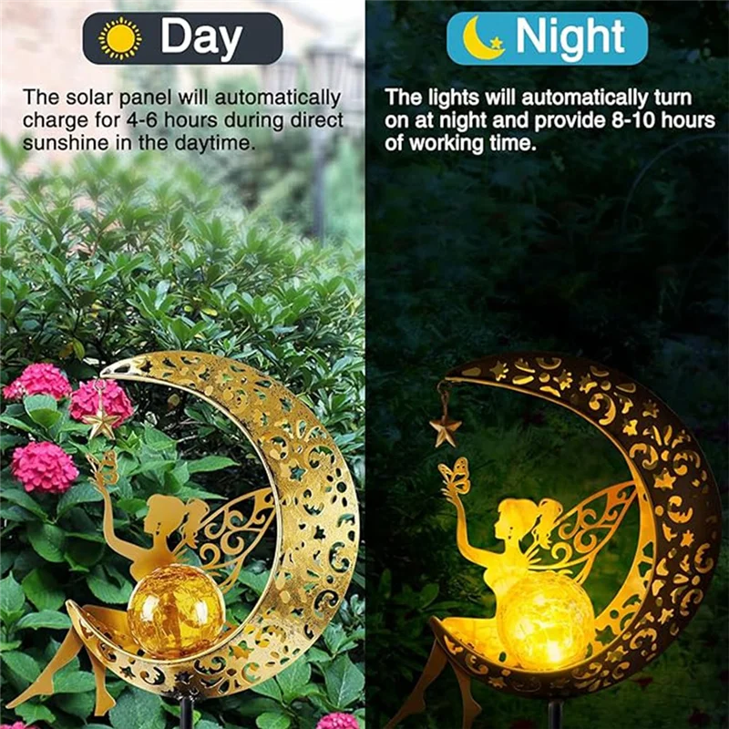 A44Z-Статуи солнечных садовых ламп, уличный декор, фигурка сказочной луны, световой кол, украшение на новоселье для патио, лужайки, двора
A44Z-Статуи солнечных садовых ламп, уличный декор, фигурка сказочной луны, световой кол, украшение на новоселье для патио, лужайки, двора