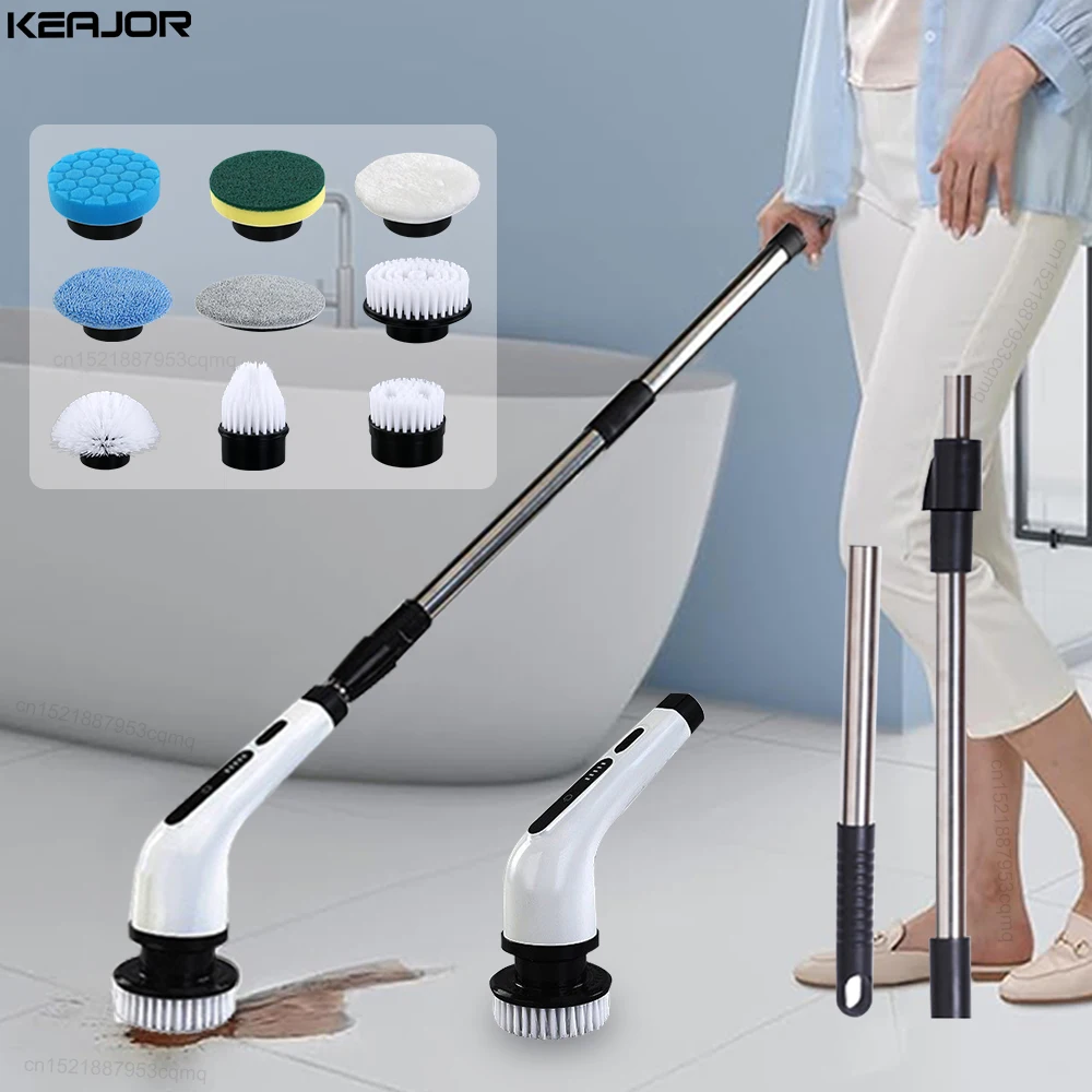 Electric Bathroom Cleaning Brush 9in1 Multifunctional Wireless Cleaning Brush Electric Rotary Cleaner for Bathroom Kitchen Home
Electric Bathroom Cleaning Brush 9in1 Multifunctional Wireless Cleaning Brush Electric Rotary Cleaner for Bathroom Kitchen Home
