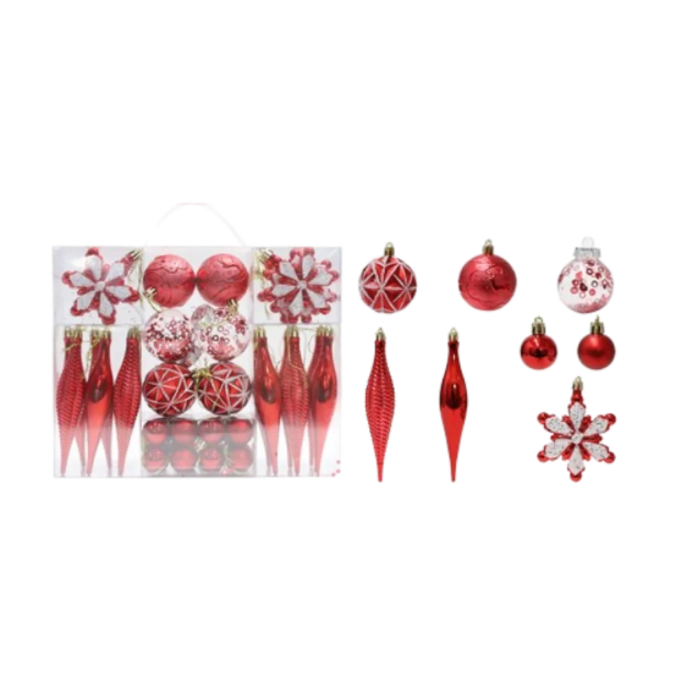 40pcs Shatterproof Painted Christmas Balls Pendant Plastic Reusable Christmas Snowflake Pendent Elegant Xmas Tree Ornaments
40pcs Shatterproof Painted Christmas Balls Pendant Plastic Reusable Christmas Snowflake Pendent Elegant Xmas Tree Ornaments