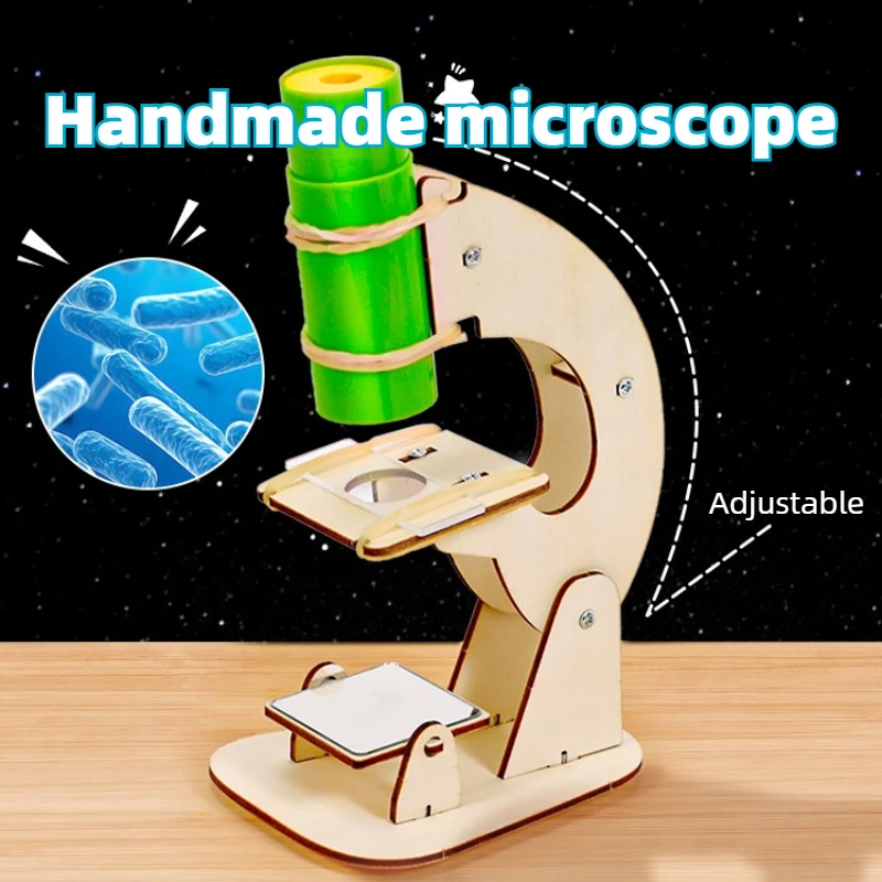 DIY Wooden Microscope STEM Kit 3D Puzzle Assemble Educational Science Experiment Toy for Kids Handmade Hands-on Learning Toys
DIY Wooden Microscope STEM Kit 3D Puzzle Assemble Educational Science Experiment Toy for Kids Handmade Hands-on Learning Toys