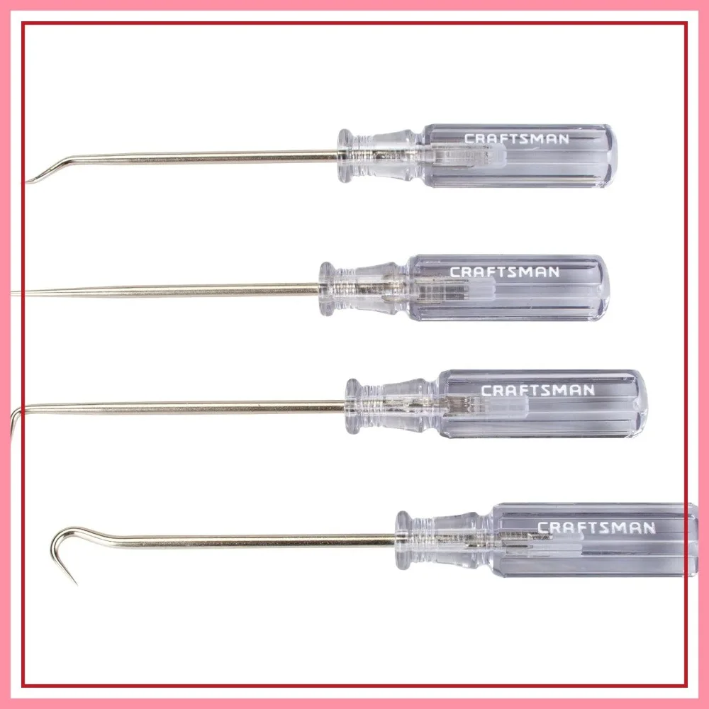 4-Piece Screwdriver Set with Pick & Hook, Acetate Handle, Precision Tools
4-Piece Screwdriver Set with Pick & Hook, Acetate Handle, Precision Tools