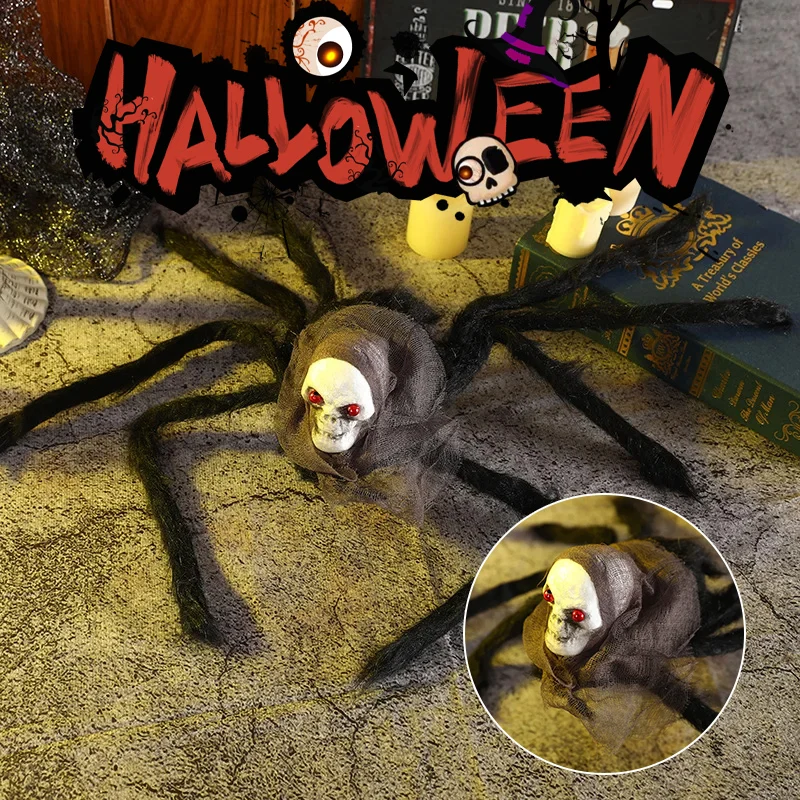 Halloween Fuzzy Spider Skull Veil Creepy Party Haunt Decor with Realistic Fake Spiders Gothic Horror Theme Accessory
Halloween Fuzzy Spider Skull Veil Creepy Party Haunt Decor with Realistic Fake Spiders Gothic Horror Theme Accessory
