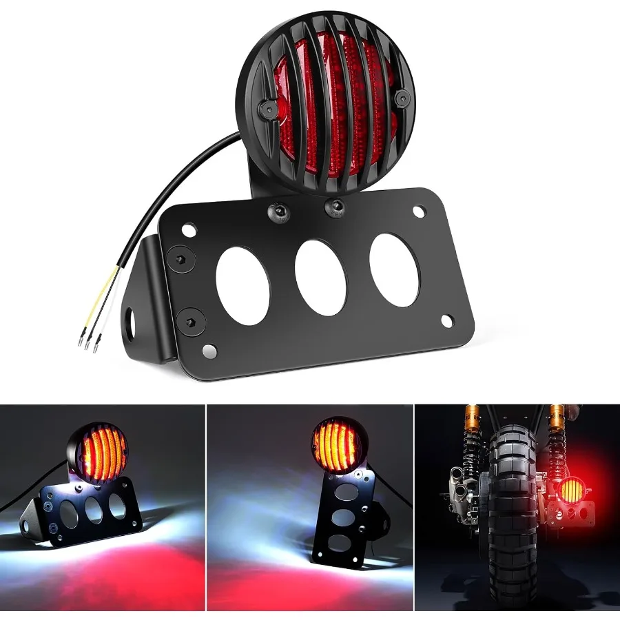 3/4 Motorcycle LED Tail Brake Light Waterproof Side Mount License Plate Light for Harley Bobber Chopper Honda Black Durable and
3/4 Motorcycle LED Tail Brake Light Waterproof Side Mount License Plate Light for Harley Bobber Chopper Honda Black Durable and