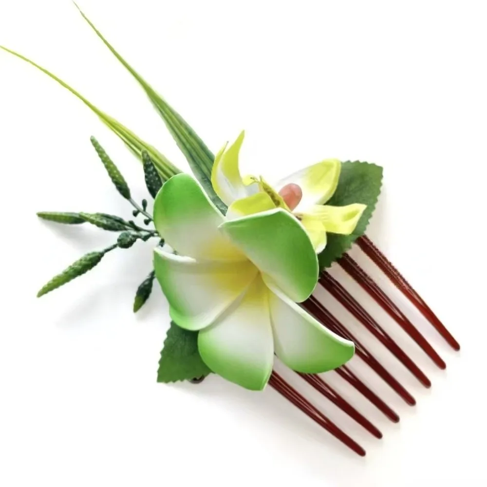 New Sweet Plumeria Hair Comb Elegant Artificial Flower Side Clip Hair Clip Temperament Durable Bohemian Style Hair Clip Women
New Sweet Plumeria Hair Comb Elegant Artificial Flower Side Clip Hair Clip Temperament Durable Bohemian Style Hair Clip Women