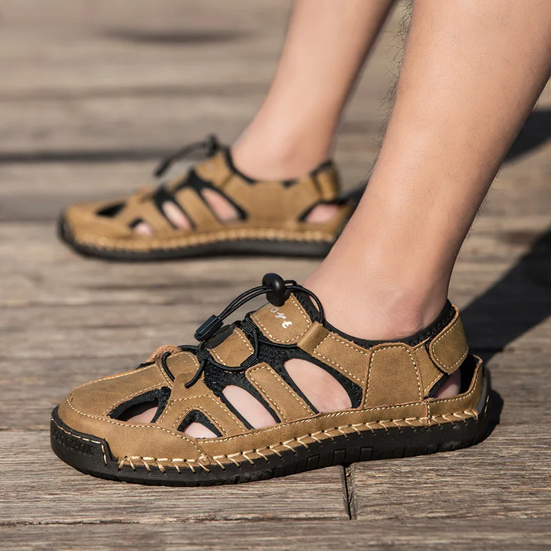 New Handmade Summer Men Sandals Pu Leather Mens Casual Shoes Outdoor Men Leather Sandals for Men Beach Shoes Roman Mens Shoes
New Handmade Summer Men Sandals Pu Leather Mens Casual Shoes Outdoor Men Leather Sandals for Men Beach Shoes Roman Mens Shoes