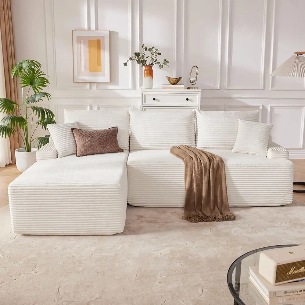 Cloud Sectional Sofa, Boneless Couch for Living Room, Modular Sectional Sofa with Deep Seat, Fluffy Comfy Couch with LShaped Ch
Cloud Sectional Sofa, Boneless Couch for Living Room, Modular Sectional Sofa with Deep Seat, Fluffy Comfy Couch with LShaped Ch