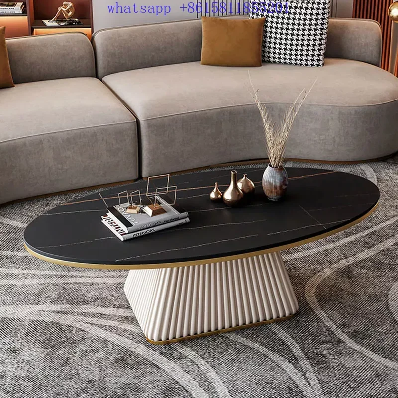 High appearance horizontal rock plate coffee table Iron art nano paint process Oval design low Angle coffee table طاولات الطعام
High appearance horizontal rock plate coffee table Iron art nano paint process Oval design low Angle coffee table طاولات الطعام