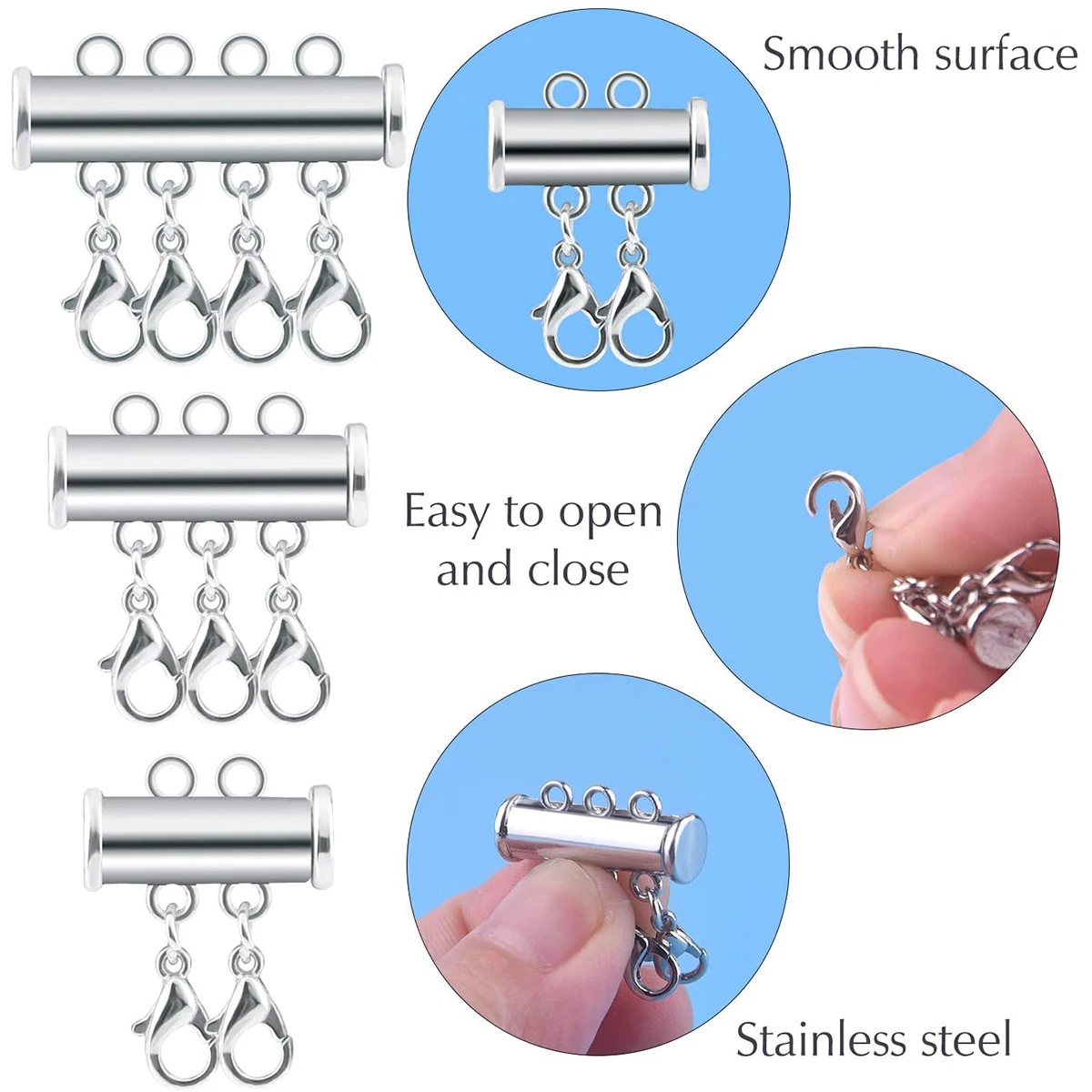 8pcs Pearl Buckle Necklace Clasp Alloy Jewelry Accessories Slider Pendant Layered Connector Multi Strand Safe Durable Long Tube
8pcs Pearl Buckle Necklace Clasp Alloy Jewelry Accessories Slider Pendant Layered Connector Multi Strand Safe Durable Long Tube