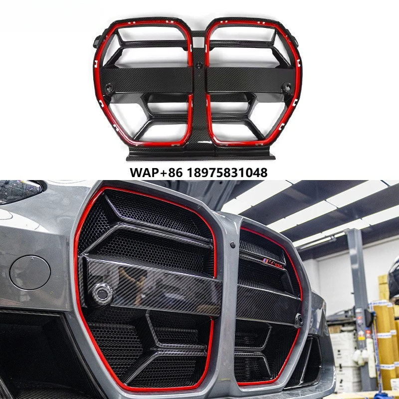 For M3 M4 G80 G82 G83 2021+ Dry Carbon Fiber Front Grille With Red Edge Air Intake Racing Grills
For M3 M4 G80 G82 G83 2021+ Dry Carbon Fiber Front Grille With Red Edge Air Intake Racing Grills