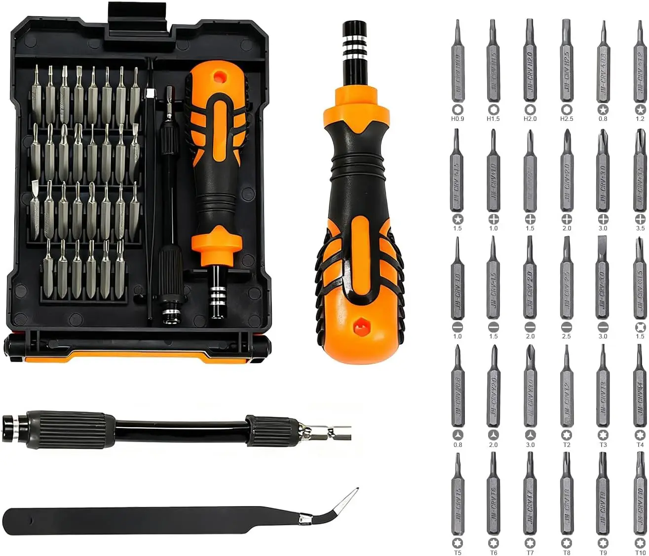 33-in-1 Precision Screwdriver Set with Magnetic Tips, Small Repair Kit for Electronics, Laptop, Phone, Watch, DIY Tool with Tweezers
33-in-1 Precision Screwdriver Set with Magnetic Tips, Small Repair Kit for Electronics, Laptop, Phone, Watch, DIY Tool with Tweezers