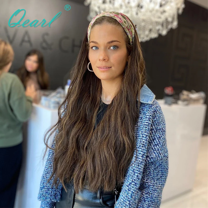 Human Hair Wig 3/4 Band Fall Wig Honey Blonde Highlights None Lace Top Wigs for Women Wear with HeadBand Small Large Cap Qearl
Human Hair Wig 3/4 Band Fall Wig Honey Blonde Highlights None Lace Top Wigs for Women Wear with HeadBand Small Large Cap Qearl