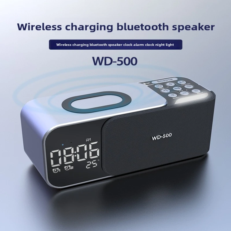 WD-500 Wireless Charging Bluetooth Speaker with Time and Temperature Display Multi-functional Alarm Clock Bluetooth Speaker
WD-500 Wireless Charging Bluetooth Speaker with Time and Temperature Display Multi-functional Alarm Clock Bluetooth Speaker