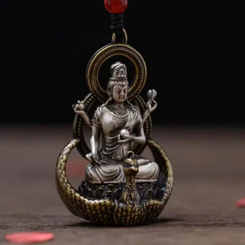 Vintage Relief Peacock King Bodhisattva Pendant For Women Jewelry Blessing Compassion Wisdom Necklace Men Choker Accessories
Vintage Relief Peacock King Bodhisattva Pendant For Women Jewelry Blessing Compassion Wisdom Necklace Men Choker Accessories