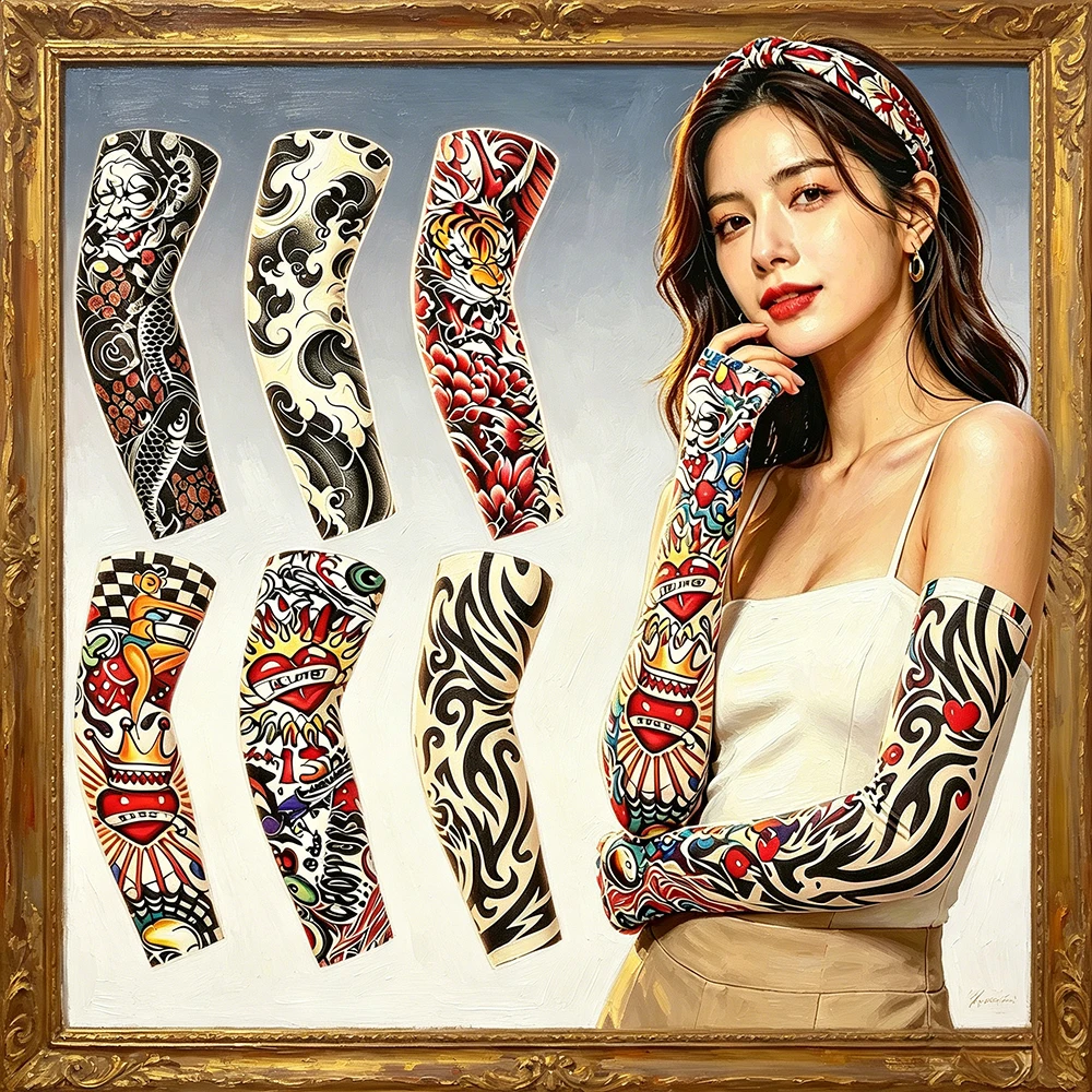 Tattoo Arm Sleeves Fake Tattoo Sleeves UV Protection Cooling Arm Cover For Men Women Cycling Driving Cosplay Party
Tattoo Arm Sleeves Fake Tattoo Sleeves UV Protection Cooling Arm Cover For Men Women Cycling Driving Cosplay Party