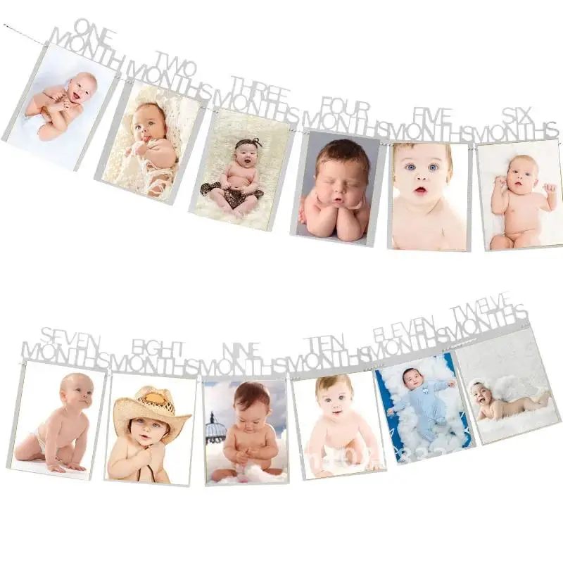 Baby 1st Birthday Banners Boy Girl 12 Month Photo Bunting Baby Shower Paper Garland Kids 1st First Birthday Party Decoration
Baby 1st Birthday Banners Boy Girl 12 Month Photo Bunting Baby Shower Paper Garland Kids 1st First Birthday Party Decoration