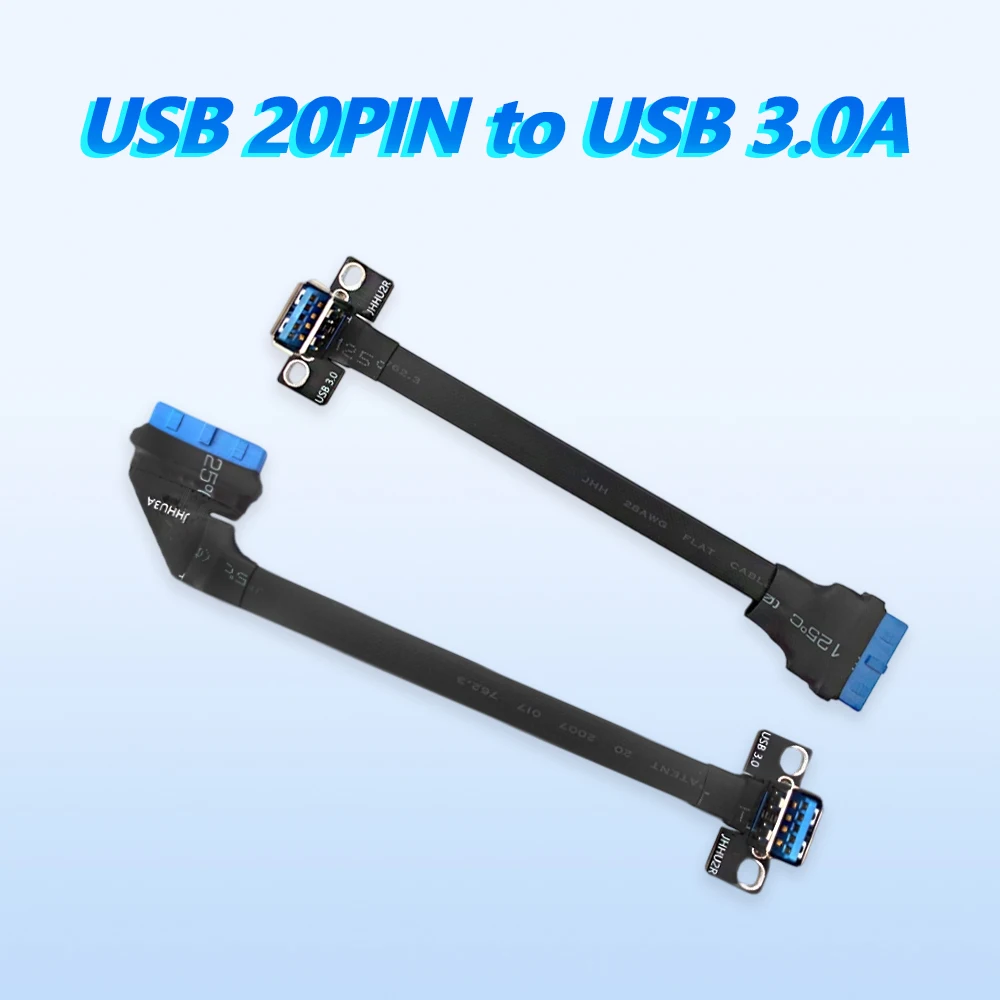 USB 20PIN To USB 3.0 Type - A Female Motherboard Extension Cable for Chassis Front Panel High - Speed Shielding Straight Angled
USB 20PIN To USB 3.0 Type - A Female Motherboard Extension Cable for Chassis Front Panel High - Speed Shielding Straight Angled