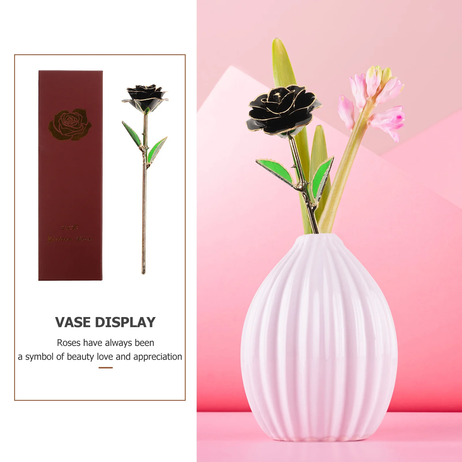 Black Blooming 24K Gold Rose Flower Plated Eternal Gift for Valentine's Day Birthday Anniversary Souvenir Bag Rose Flower
Black Blooming 24K Gold Rose Flower Plated Eternal Gift for Valentine's Day Birthday Anniversary Souvenir Bag Rose Flower