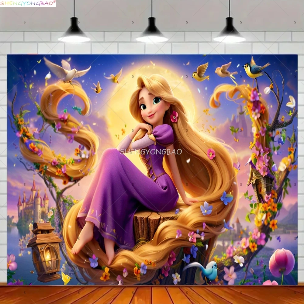 Disney Tangled Princess Birthday Party Background Rapunzel Fairy Tale Castle Baby Shower Photography Backdrops RF-03
Disney Tangled Princess Birthday Party Background Rapunzel Fairy Tale Castle Baby Shower Photography Backdrops RF-03