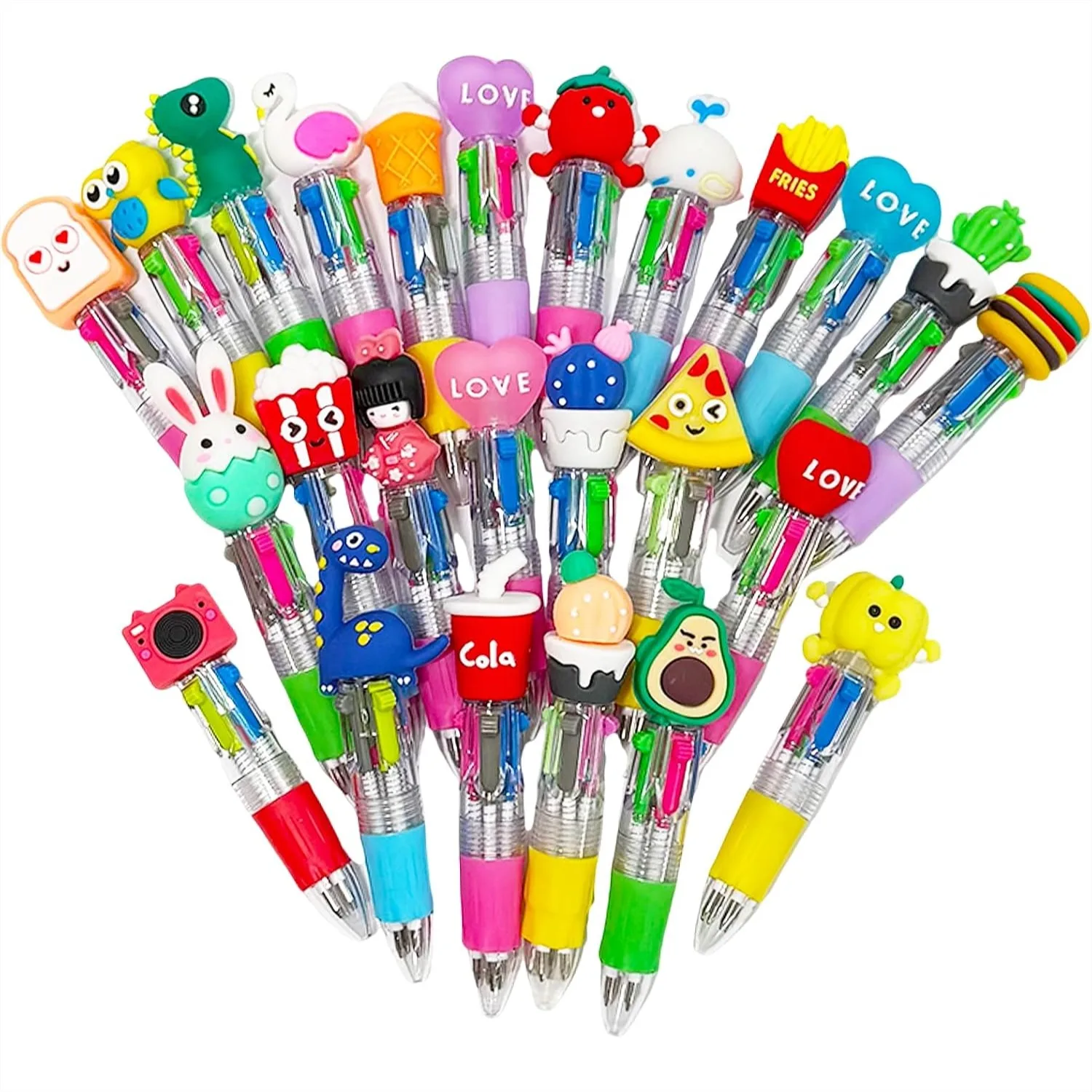 25pcs Cute Multicolor Pens, Fun Ballpoint 4-in-1 Pen, Kawaii Cartoon Mini Stationery for Writing Gifts, Party Favor
25pcs Cute Multicolor Pens, Fun Ballpoint 4-in-1 Pen, Kawaii Cartoon Mini Stationery for Writing Gifts, Party Favor