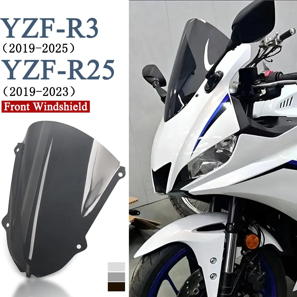 Motorcycle For Yamaha YZF R25 R3 YZF-R25 YZF-R3 YZFR3 2019-2025 Windshield Bubble Windscreen 3 Colors Acrylic Wind Deflectore
Motorcycle For Yamaha YZF R25 R3 YZF-R25 YZF-R3 YZFR3 2019-2025 Windshield Bubble Windscreen 3 Colors Acrylic Wind Deflectore