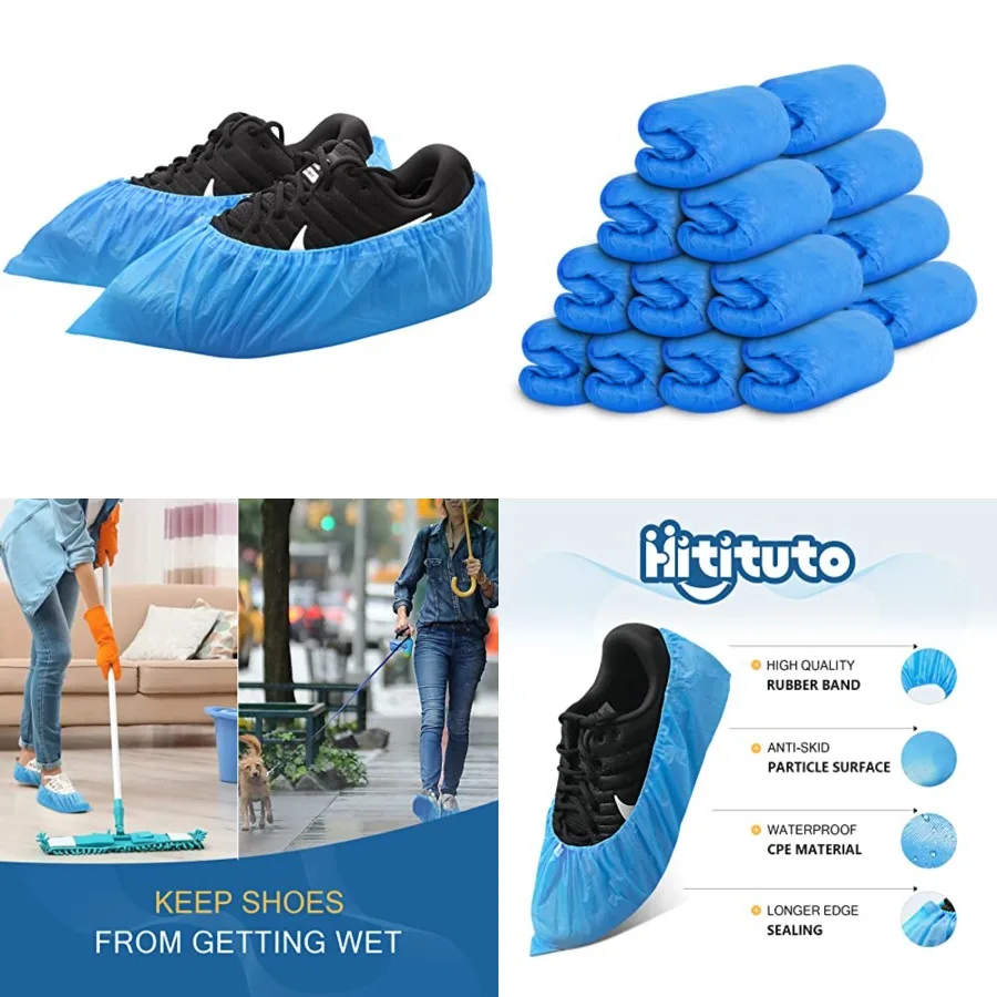 Hitituto Shoe Covers Disposable Non-slip for Indoors - Pieces 100 Pairs Waterproof Premium Booties Shoes Protectors Coverings,
Hitituto Shoe Covers Disposable Non-slip for Indoors - Pieces 100 Pairs Waterproof Premium Booties Shoes Protectors Coverings,