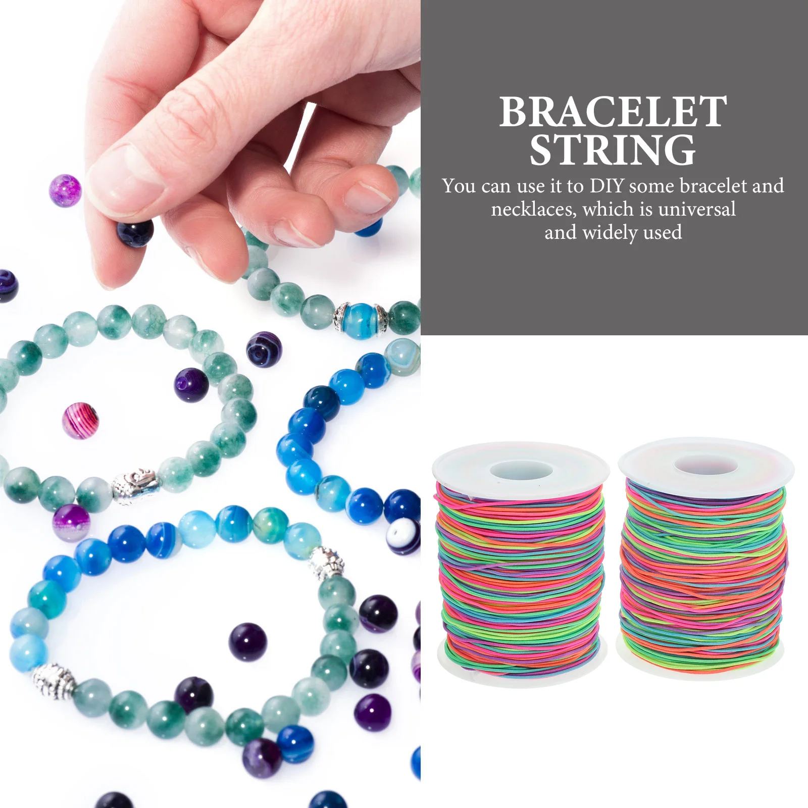 2 Rolls 1mm Colorful Elastic Thread Core Bracelet Braided Rope 100m Pack Fine Craftsmanship Jewelry Making Cord Stretchy
2 Rolls 1mm Colorful Elastic Thread Core Bracelet Braided Rope 100m Pack Fine Craftsmanship Jewelry Making Cord Stretchy