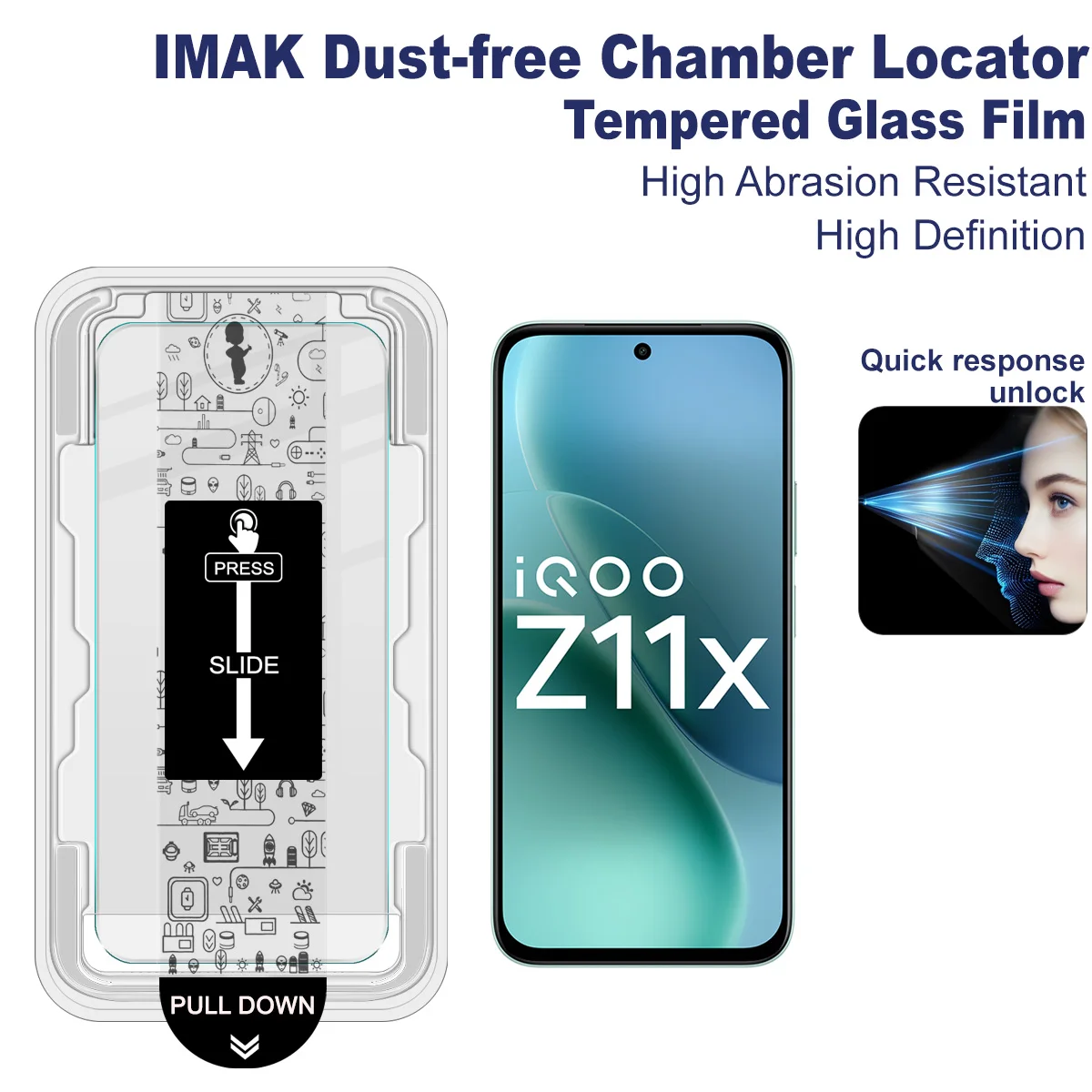 Tempered Glass For iQOO Z11x Z11 5G IMAK Dust-free Locator Protector Film
Tempered Glass For iQOO Z11x Z11 5G IMAK Dust-free Locator Protector Film