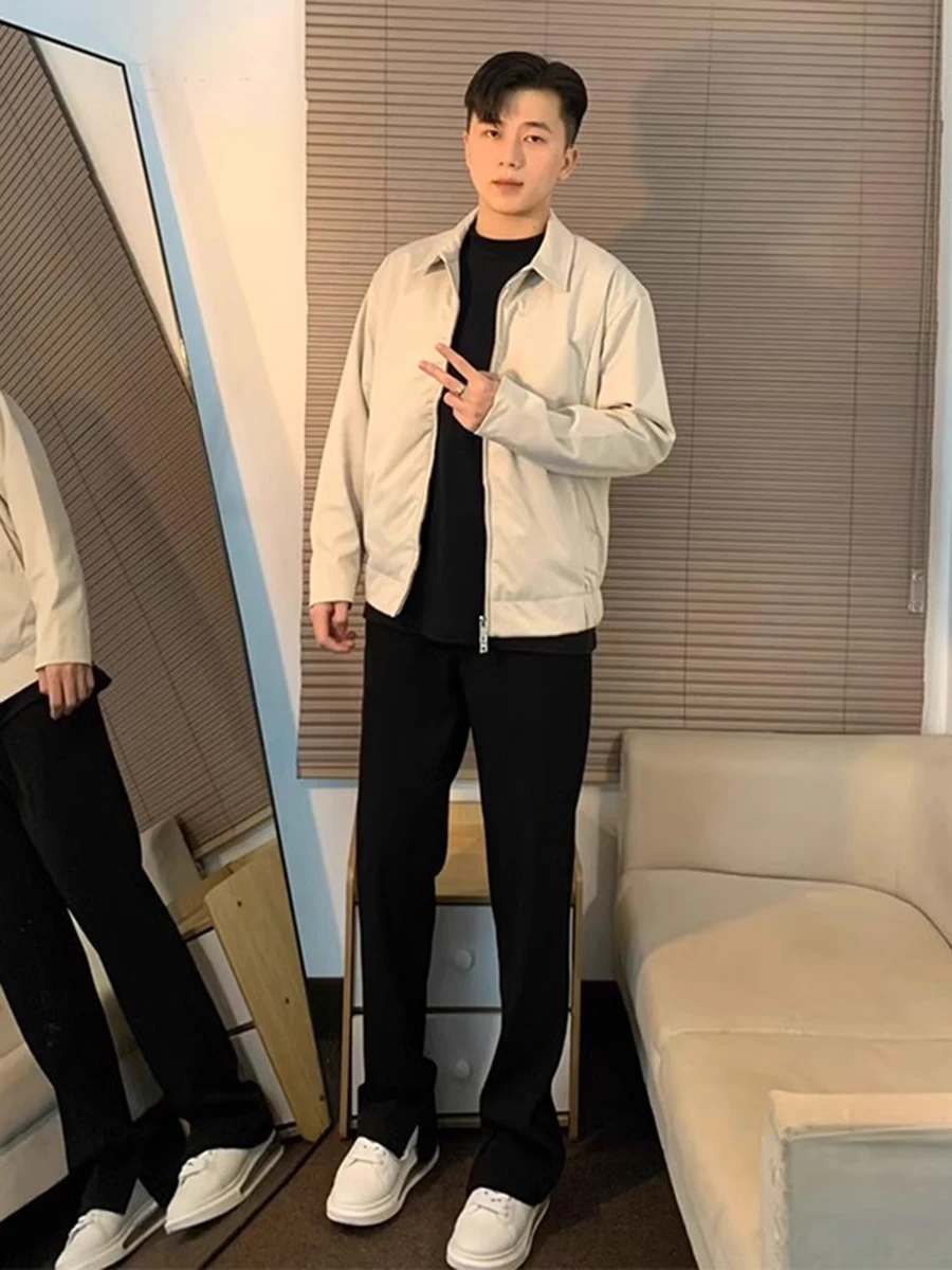 Kaki Short Men's Jacket American Style Administrative Male Outerwear Spring Autumn High Sensation Trendy Brand Baseball Coat
Kaki Short Men's Jacket American Style Administrative Male Outerwear Spring Autumn High Sensation Trendy Brand Baseball Coat