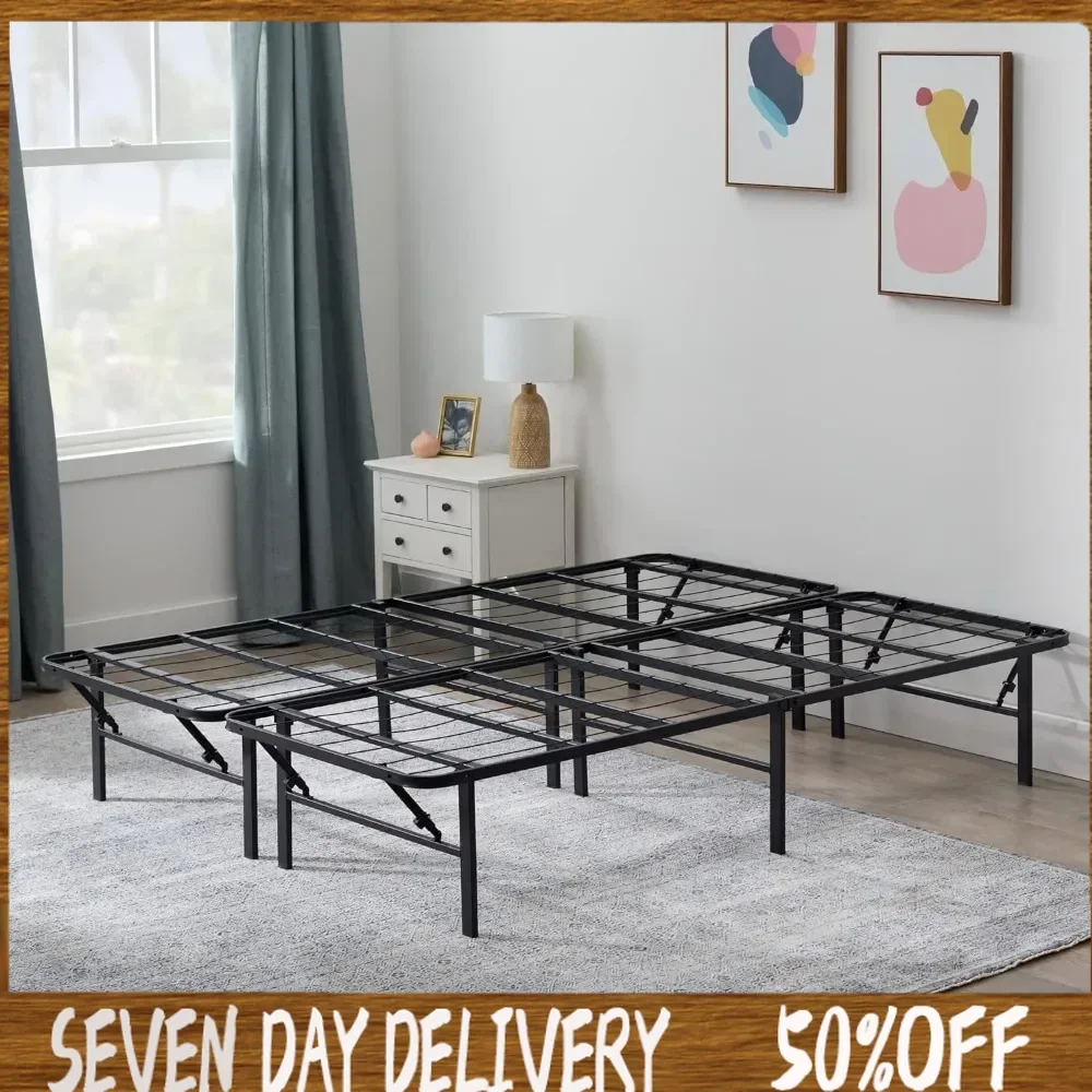 Folding Metal Platform Bed Frame Spring Needed Simple Tool Free Assembly Mattress High Traditional Design Sturdy Steel Full Size
Folding Metal Platform Bed Frame Spring Needed Simple Tool Free Assembly Mattress High Traditional Design Sturdy Steel Full Size