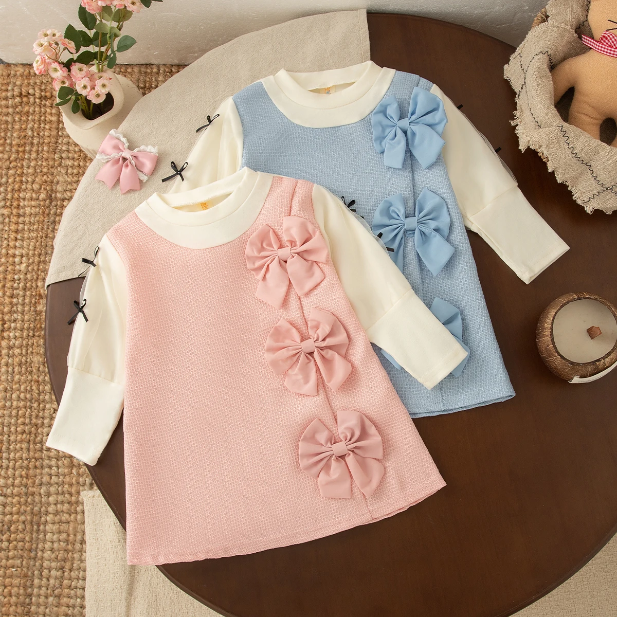 Платье для маленьких девочек, весенне-осенние хлопковые сетчатые платья с бантом и длинными рукавами для девочек, милая повседневная одежда для маленьких девочек
Платье для маленьких девочек, весенне-осенние хлопковые сетчатые платья с бантом и длинными рукавами для девочек, милая повседневная одежда для маленьких девочек