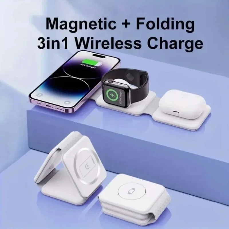 Foldable 3 In 1 Fast Charging Pad Desktop Wireless Charger For iPhone 17 16 15 14 13 Pro Max iWatch 10 9 8 7 6 AirPods Pro 2
Foldable 3 In 1 Fast Charging Pad Desktop Wireless Charger For iPhone 17 16 15 14 13 Pro Max iWatch 10 9 8 7 6 AirPods Pro 2