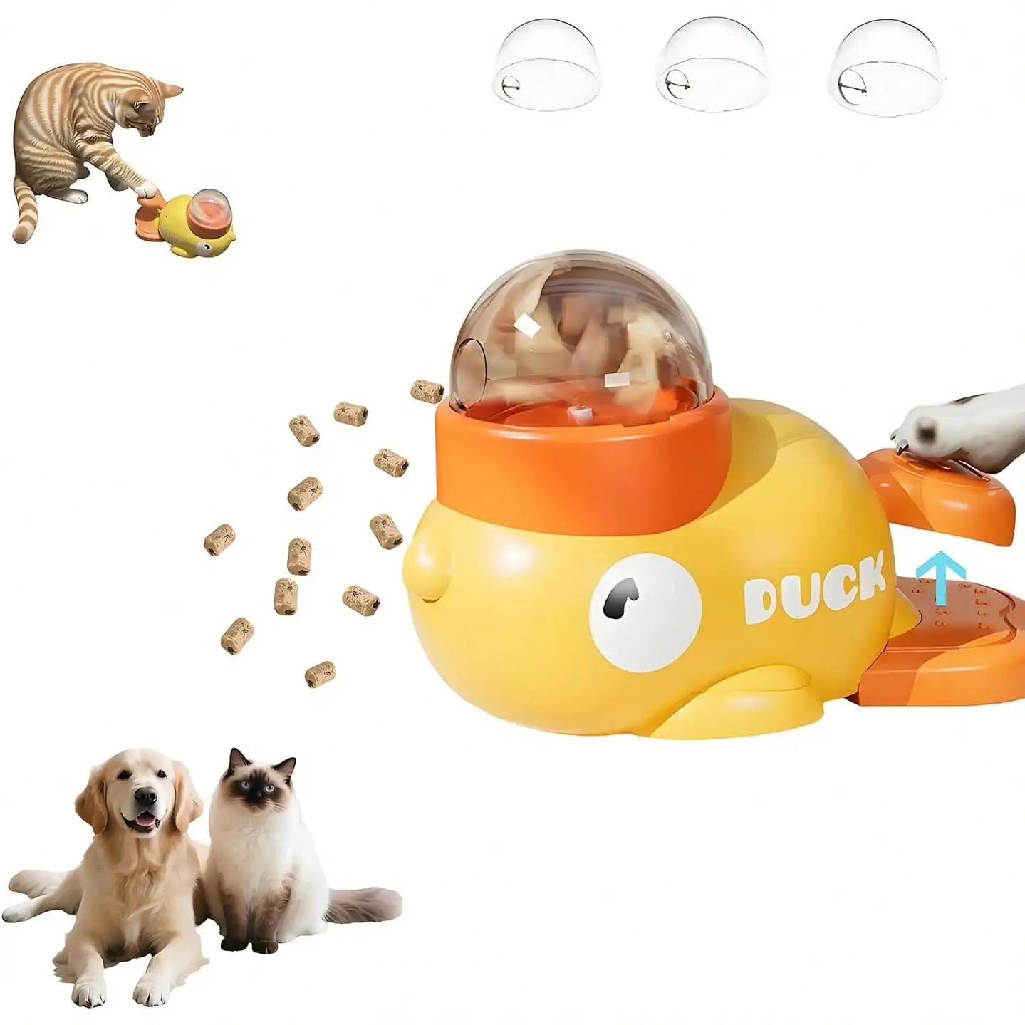 2-In-1 Interactive Snack Dispenser Toy For Small And Medium Dogs And Cats Duck Shaped Slow Feeder Educational Training Toy,Puzzl
2-In-1 Interactive Snack Dispenser Toy For Small And Medium Dogs And Cats Duck Shaped Slow Feeder Educational Training Toy,Puzzl