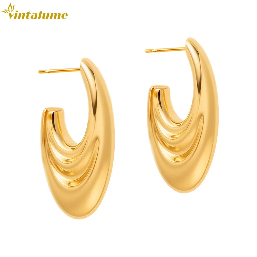 Vintalume Gold Plated Sculptural Hoop Earrings Lightweight Minimalist Chic Luxury Shiny Party Gift Elegant Fashion Jewelry
Vintalume Gold Plated Sculptural Hoop Earrings Lightweight Minimalist Chic Luxury Shiny Party Gift Elegant Fashion Jewelry