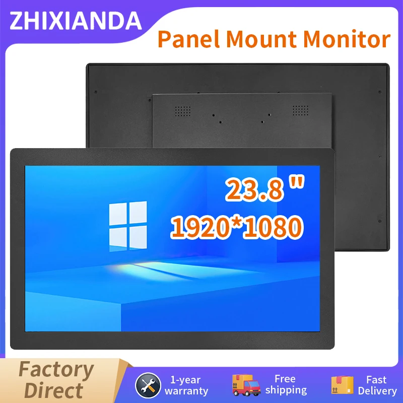 Zhixianda 23.8 Inch 1920*1080 Embedded Capacitive Touch Screen Monitor Panel Mount Industrial LCD Display HDMI VGA DVI Interface
Zhixianda 23.8 Inch 1920*1080 Embedded Capacitive Touch Screen Monitor Panel Mount Industrial LCD Display HDMI VGA DVI Interface