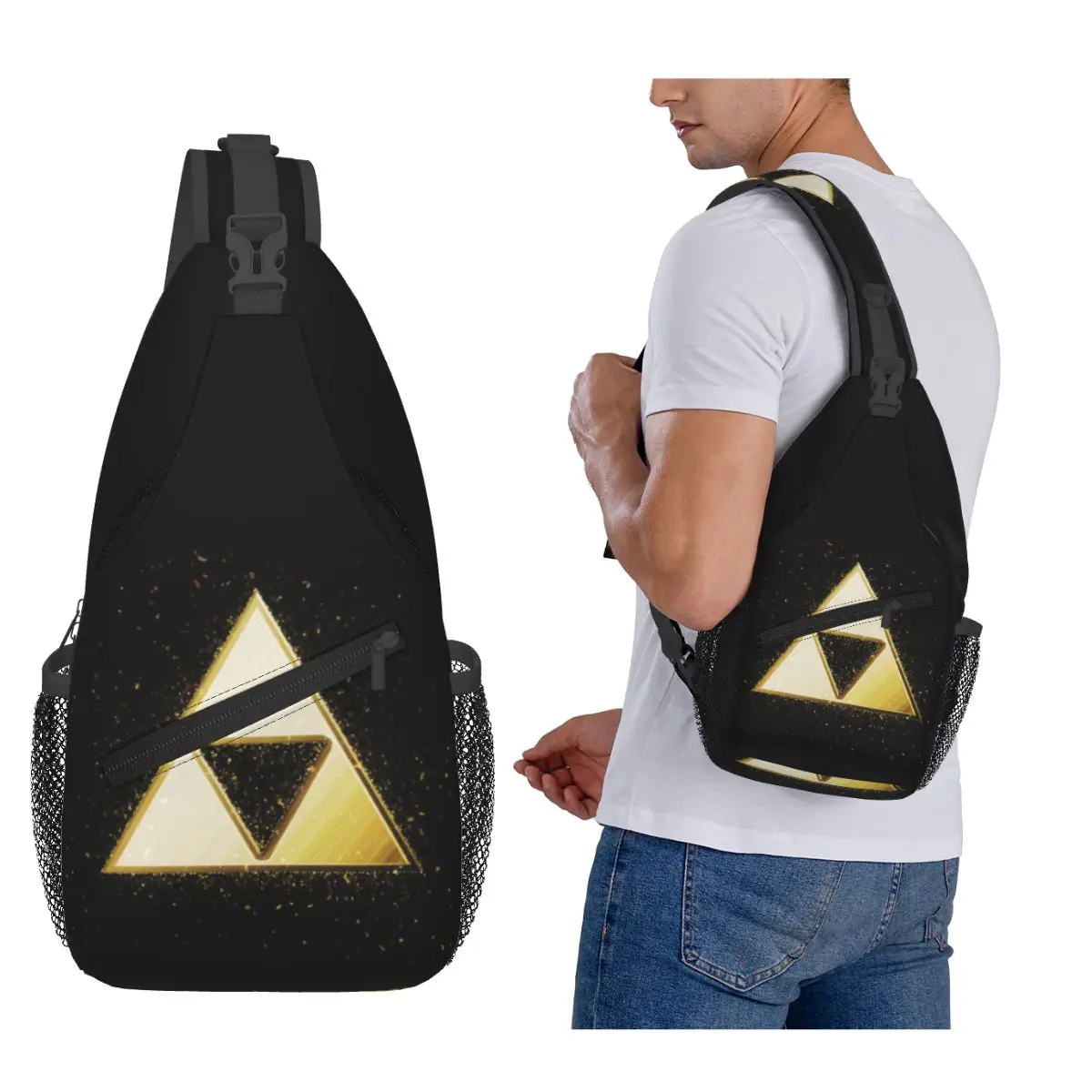 Gold Triforce Symbol Zelda Chest Bag Men Sling Crossbody Backpack Chest Bag Traveling Hiking Daypack Shoulder Bag
Gold Triforce Symbol Zelda Chest Bag Men Sling Crossbody Backpack Chest Bag Traveling Hiking Daypack Shoulder Bag