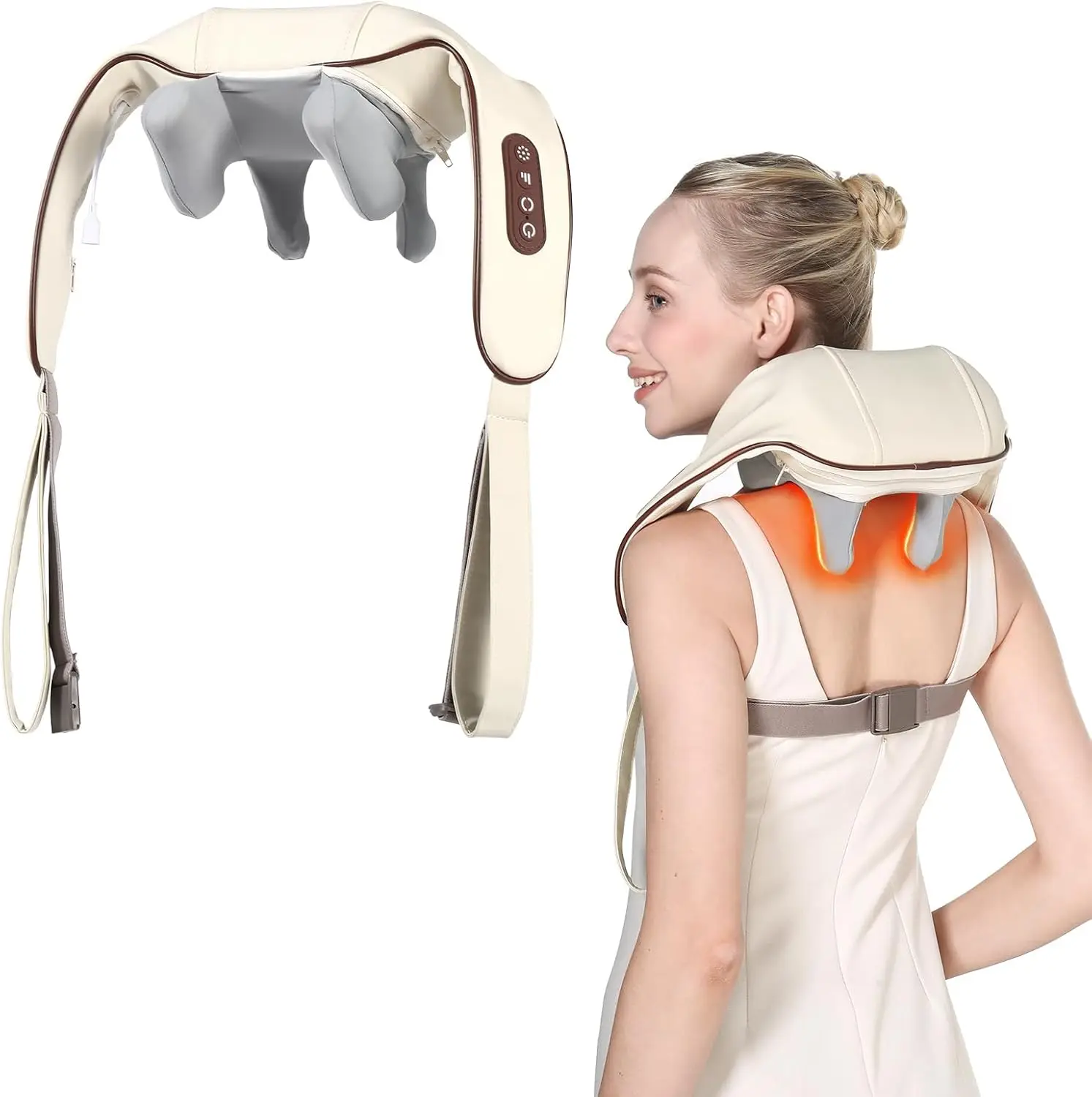 4D Cordless Neck Massager with Heating, Shiatsu & Shoulder Relief for Back Pain - Onion White
4D Cordless Neck Massager with Heating, Shiatsu & Shoulder Relief for Back Pain - Onion White