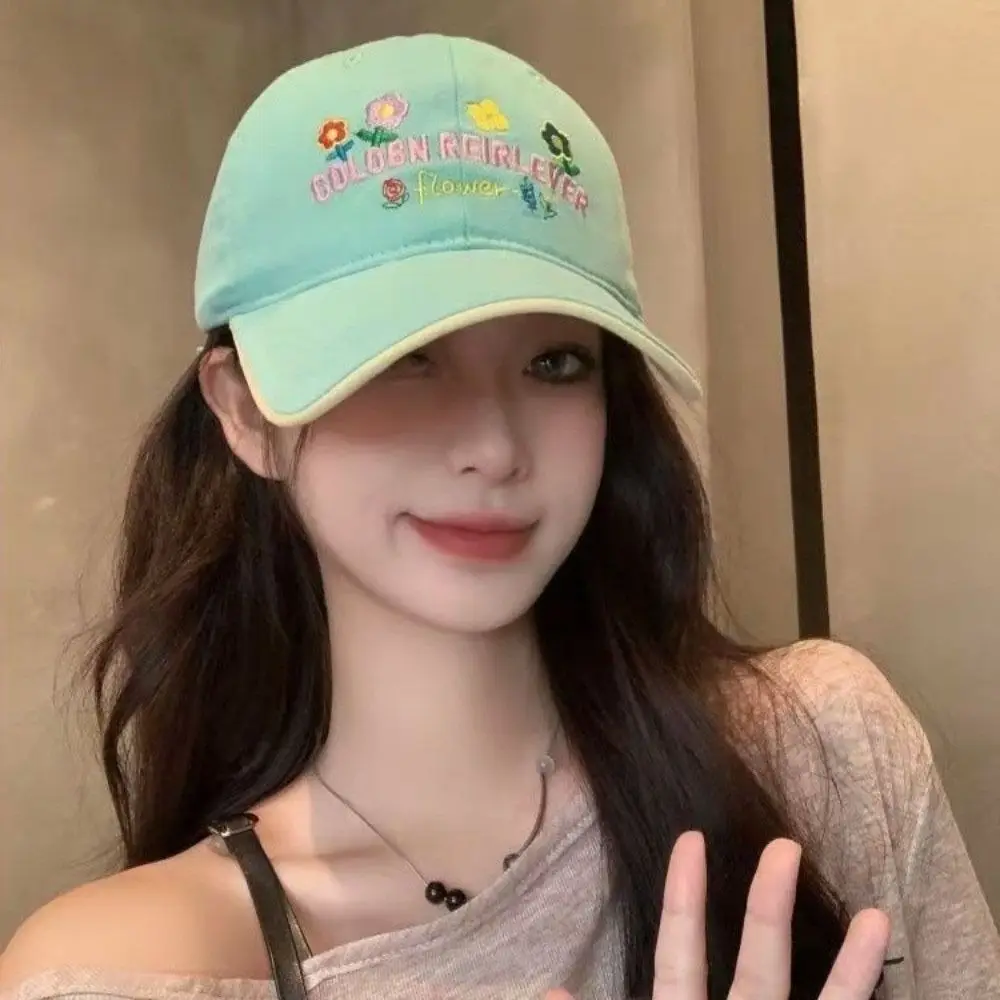 Adjustable Korean-Style Flower Baseball Cap Letters Embroidered Candy Color Sun Hat Soft Top Wide Eaves Peaked Cap Men
Adjustable Korean-Style Flower Baseball Cap Letters Embroidered Candy Color Sun Hat Soft Top Wide Eaves Peaked Cap Men