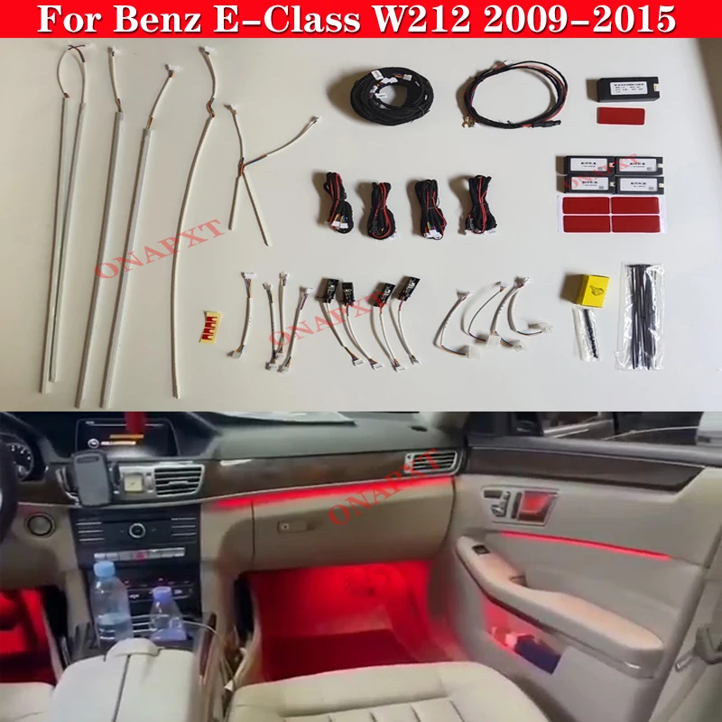 Комплект окружасветильник для Benz E-Class W212 2009-2015, декоративная светодиодная атмосферная лампа, световая полоса, 16 цветов, управление колесами
Комплект окружасветильник для Benz E-Class W212 2009-2015, декоративная светодиодная атмосферная лампа, световая полоса, 16 цветов, управление колесами
