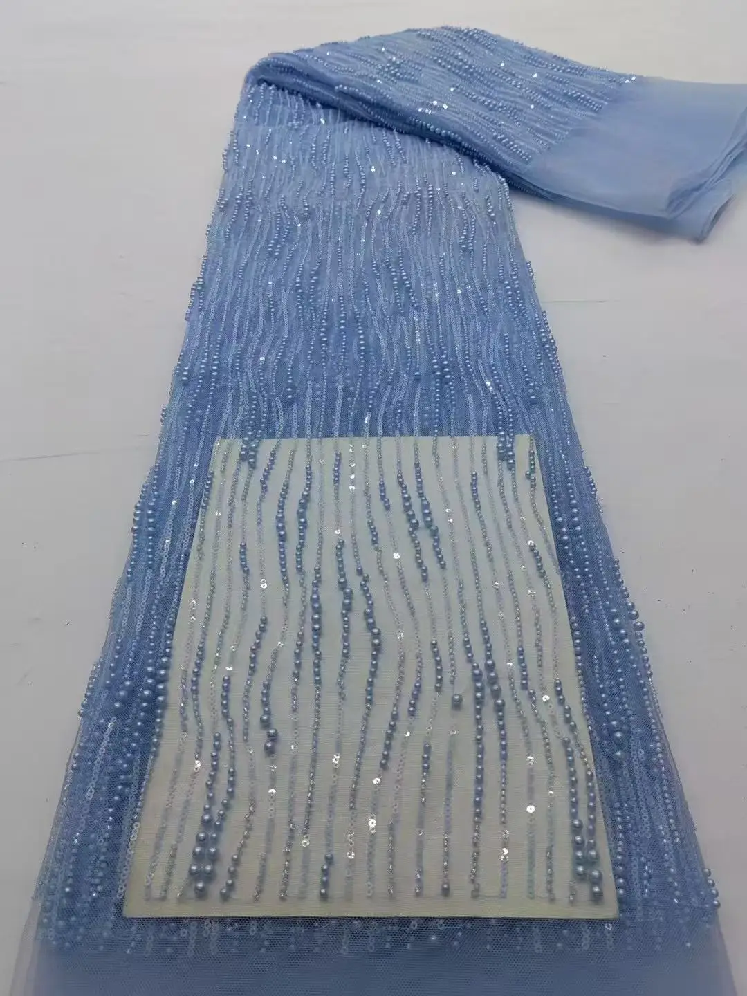 2025 African Lace Fabric Sequins Nigerian Mesh Lace Fabric Sequins 5 Yards High Quality For Party Wedding Dress
2025 African Lace Fabric Sequins Nigerian Mesh Lace Fabric Sequins 5 Yards High Quality For Party Wedding Dress