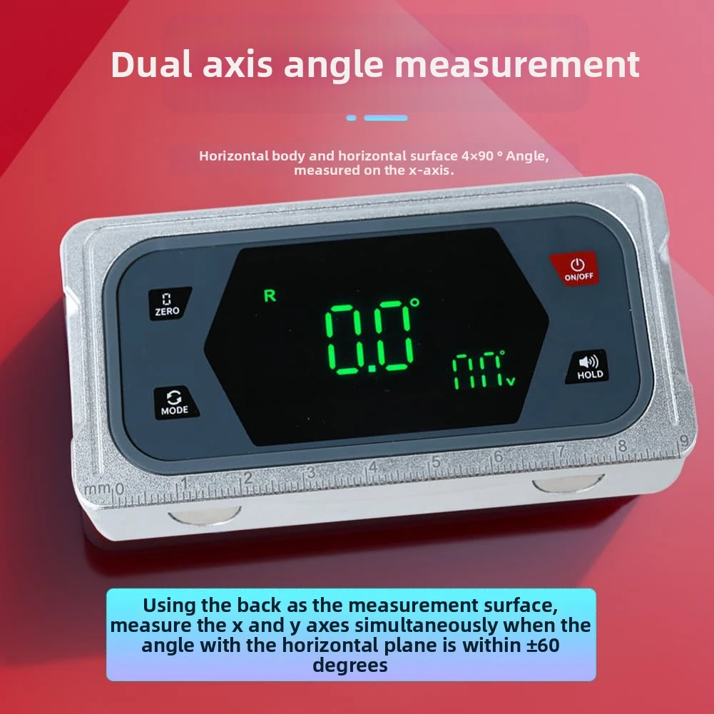 High-Precision Digital Protractor With Magnetic Base & Backlit LCD Display For Test Measurement Tool Accessory
High-Precision Digital Protractor With Magnetic Base & Backlit LCD Display For Test Measurement Tool Accessory
