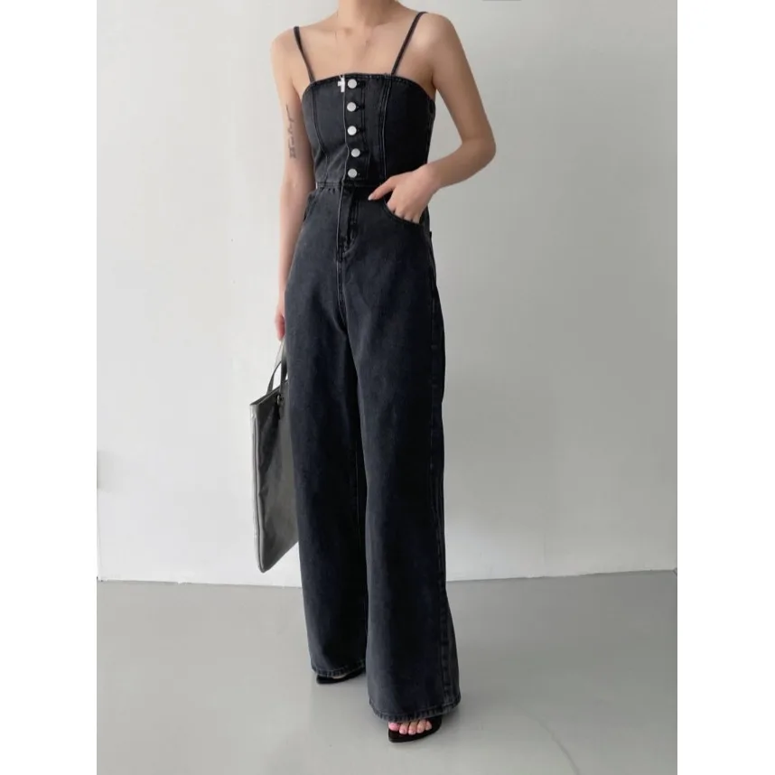 Retro Style Summer 2026 Sexy Slimming Back Strap Denim Overalls High Waist Straight Leg Cotton Blend Spring Autumn Ladies Jeans
Retro Style Summer 2026 Sexy Slimming Back Strap Denim Overalls High Waist Straight Leg Cotton Blend Spring Autumn Ladies Jeans