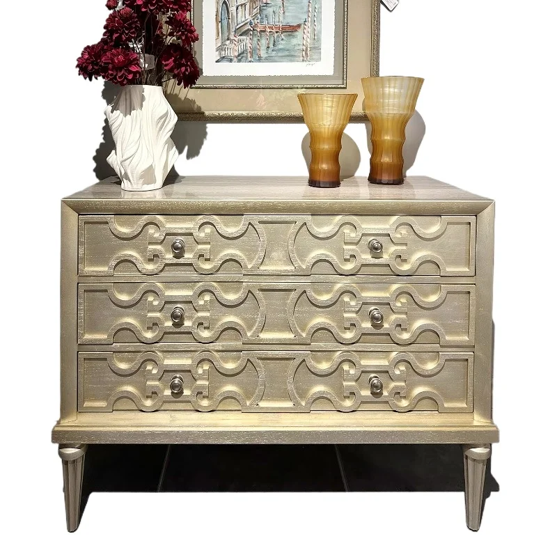 Antique style 6 drawers wooden dresser handmade solid wood entrance/living room stainless steel locker
Antique style 6 drawers wooden dresser handmade solid wood entrance/living room stainless steel locker