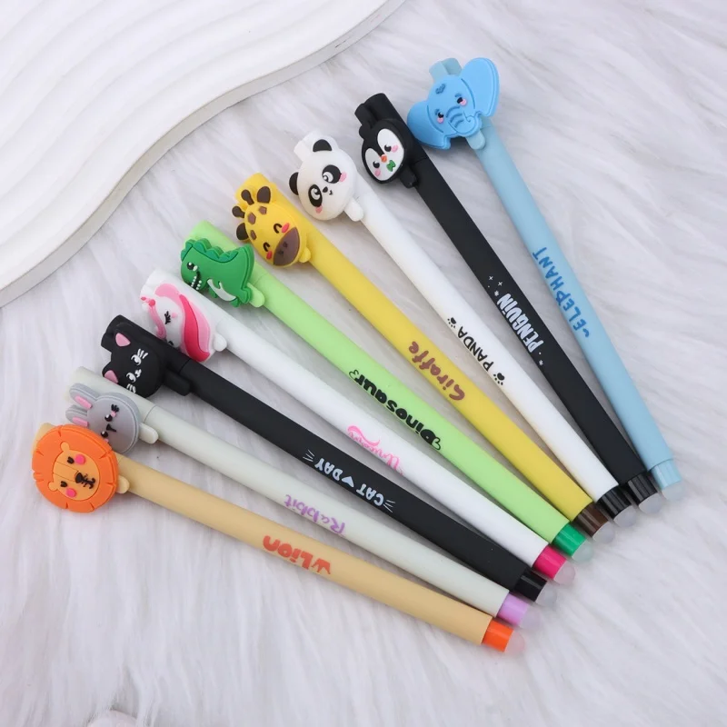 36pcs/lot Creative Penguin Panda Cat Rabbit Animal Erasable Gel Pen Cute 0.5mm Blue Ink Signature Pens School Writing Supplies
36pcs/lot Creative Penguin Panda Cat Rabbit Animal Erasable Gel Pen Cute 0.5mm Blue Ink Signature Pens School Writing Supplies