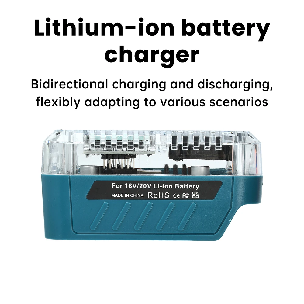 Цифровой преобразователь литиевой батареи для Makita BL1815, BL1820, BL1830, BL1840, BL1850, BL1860 PD QC Power Bank с быстрой зарядкой
Цифровой преобразователь литиевой батареи для Makita BL1815, BL1820, BL1830, BL1840, BL1850, BL1860 PD QC Power Bank с быстрой зарядкой