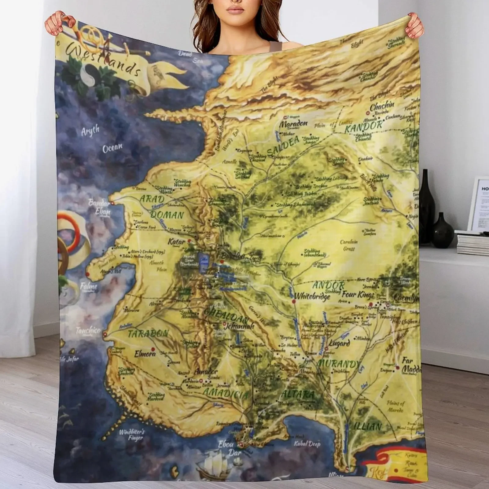 Fantasy Wheel of Time Map Throw Blanket No Pilling Soft Warm Blanket for Bed
Fantasy Wheel of Time Map Throw Blanket No Pilling Soft Warm Blanket for Bed