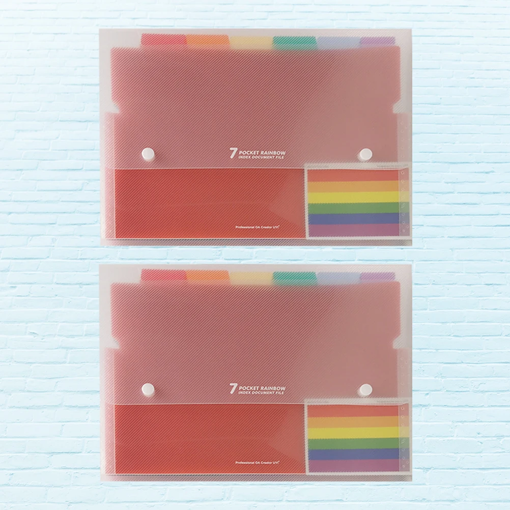 2Pcs File Folder Plastic 7 Pockets Button Closure ganizer for Documents Home Office School Use
2Pcs File Folder Plastic 7 Pockets Button Closure ganizer for Documents Home Office School Use