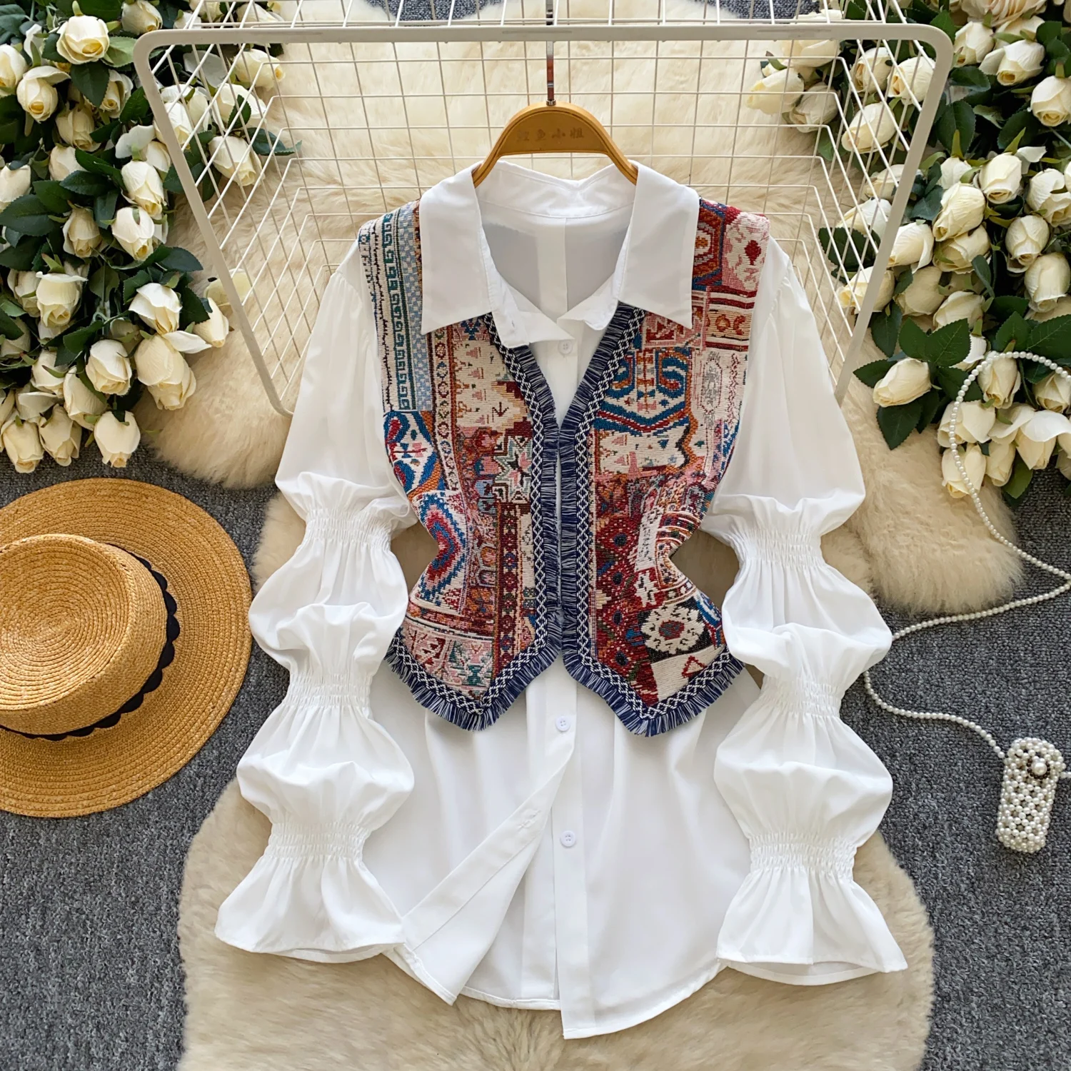 Vintage Elegant puff sleeve long sleeve Top Korean Streetwear High Street Autumn Basics T-Shirts
Vintage Elegant puff sleeve long sleeve Top Korean Streetwear High Street Autumn Basics T-Shirts