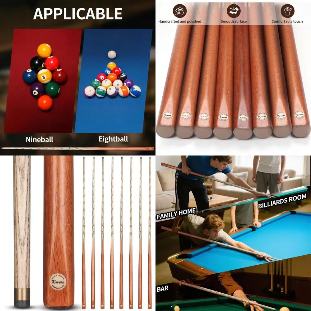 Professional Hardwood Pool Cue Set, 57/58 One-Piece Sticks, 20OZ Weight, 13MM Tips for Home/Bar Billiard Play
Professional Hardwood Pool Cue Set, 57/58 One-Piece Sticks, 20OZ Weight, 13MM Tips for Home/Bar Billiard Play